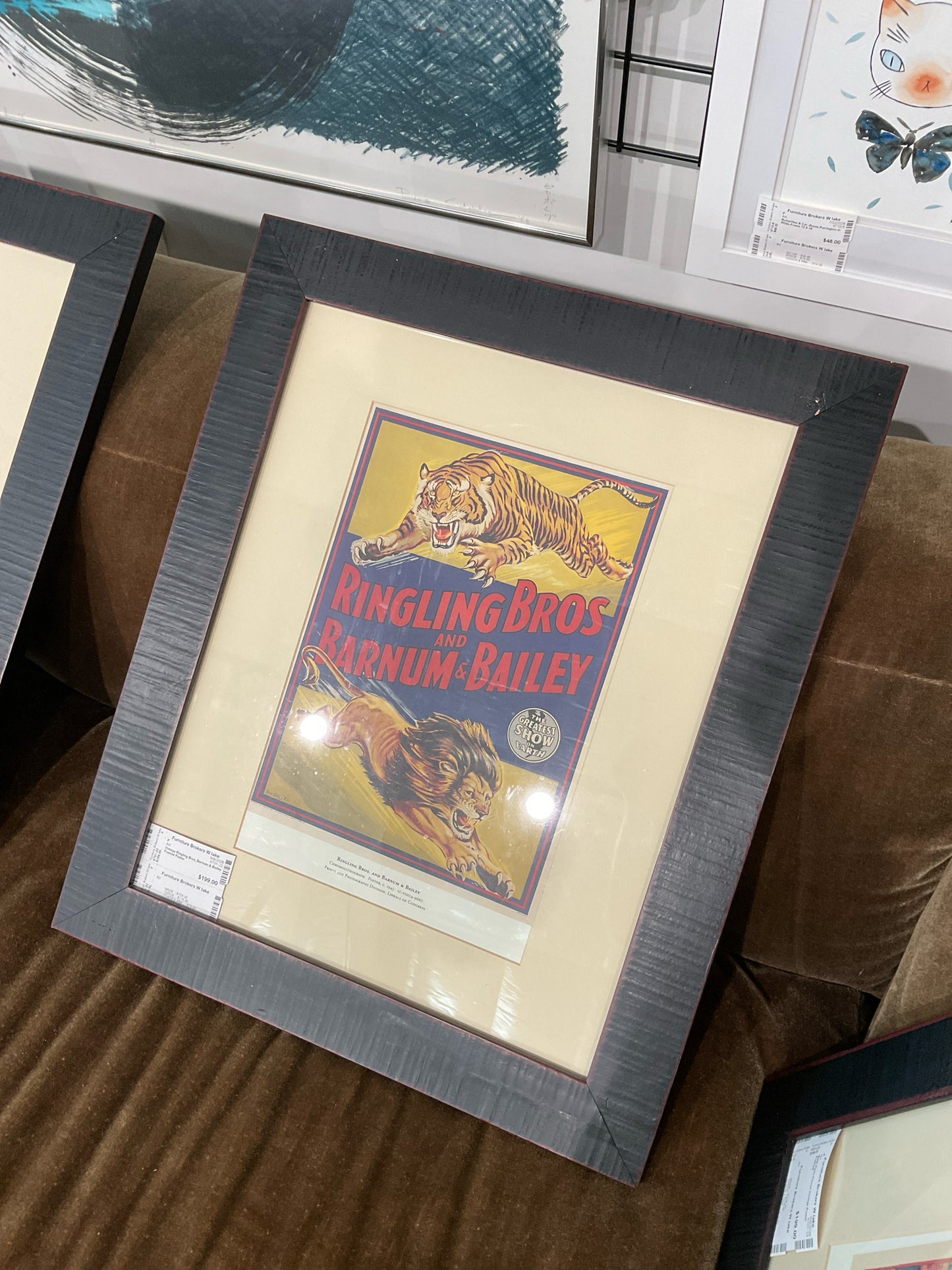 Vintage Ringling Bros, Barnum & Bailey Framed Poster