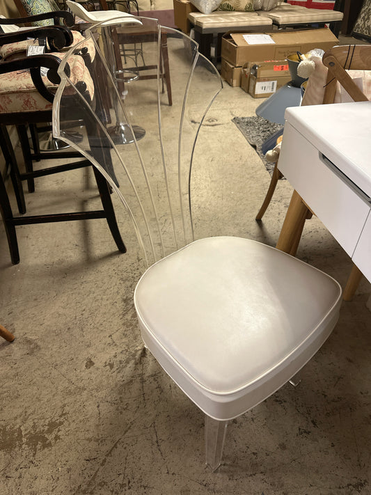 Acrylic Chair w/ Cream Seat