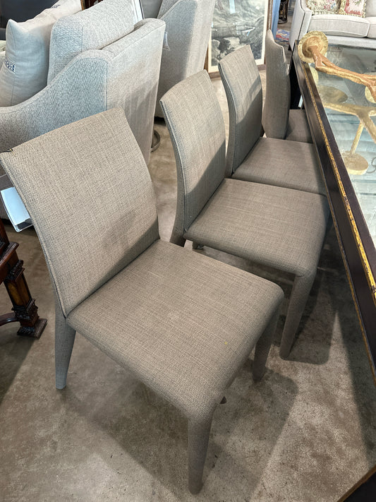 SET of 4 B & B Italia Armless Black/Brown Chairs
