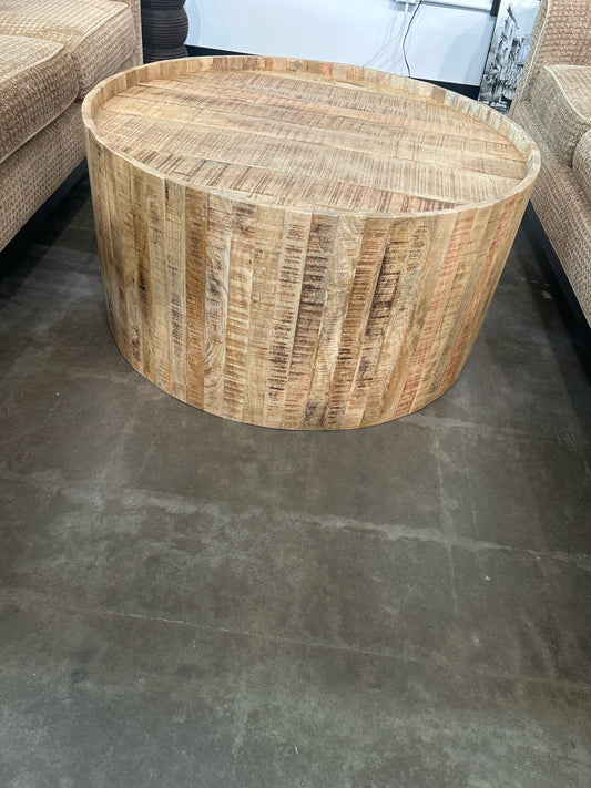 Mango Wood Coffee Table 36" D X 18" T