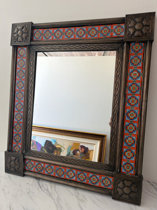 Mexican Tile Mirror 28.5 x 25