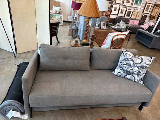 Innovation USA Cube Grey Queen Sleeper Sofa with Pad