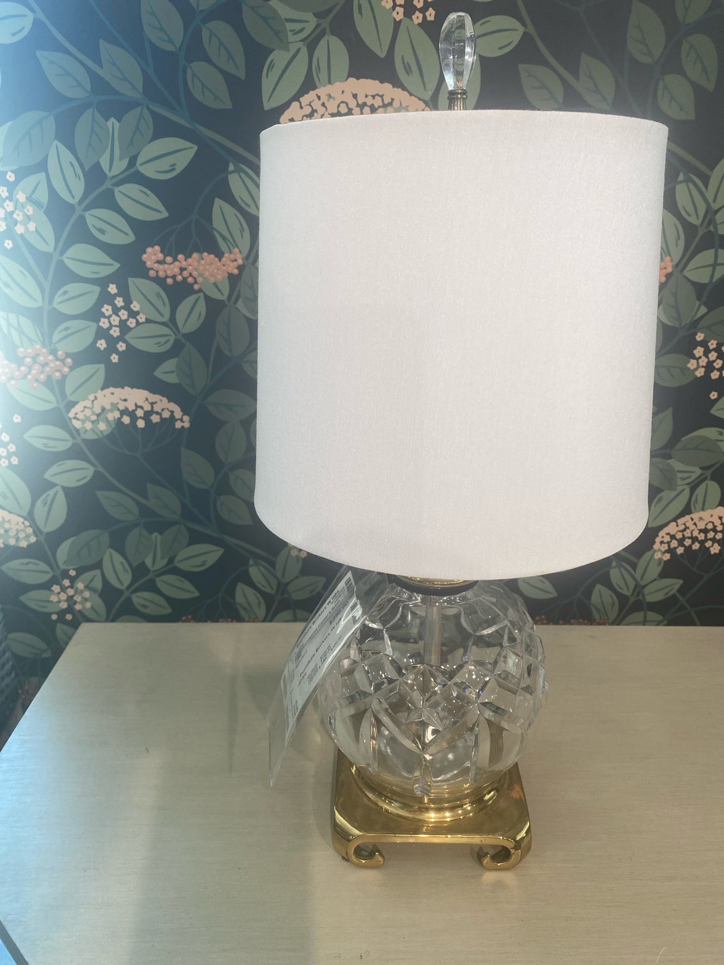 Waterford Lismore Crystal & Brass Lamp