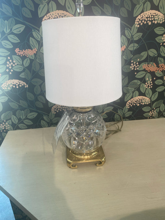 Waterford Lismore Crystal & Brass Lamp