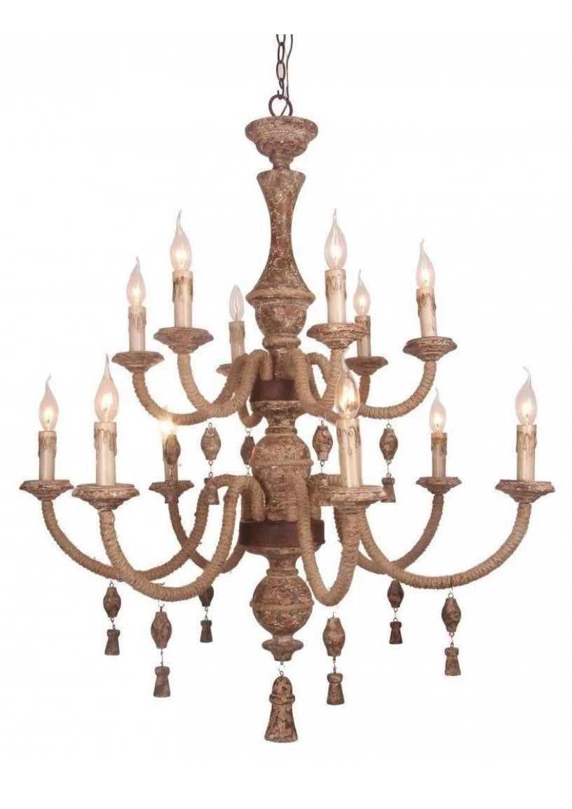 TerraCotta Designs Venus 12-Light Oversized 45" Chandelier (NEW in box)