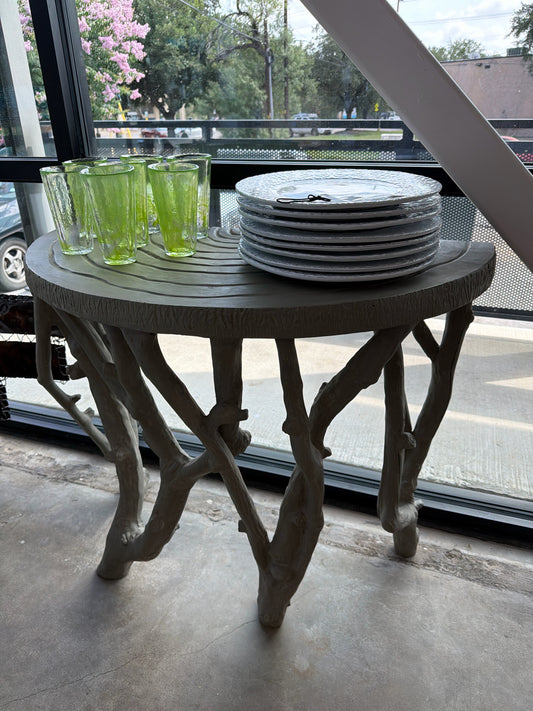 Half Round Twig Table 39w X 21d X 31h