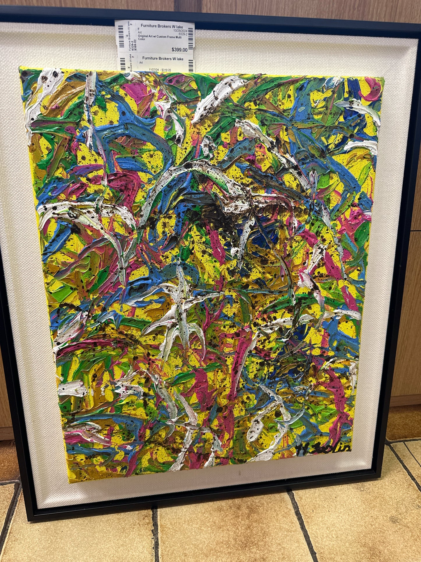 Original Art w/ Custom Frame Multi Color