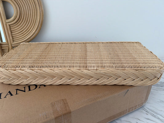 NEW in Box- Amanda Lyndroth Wicker Floating Wall Shelf