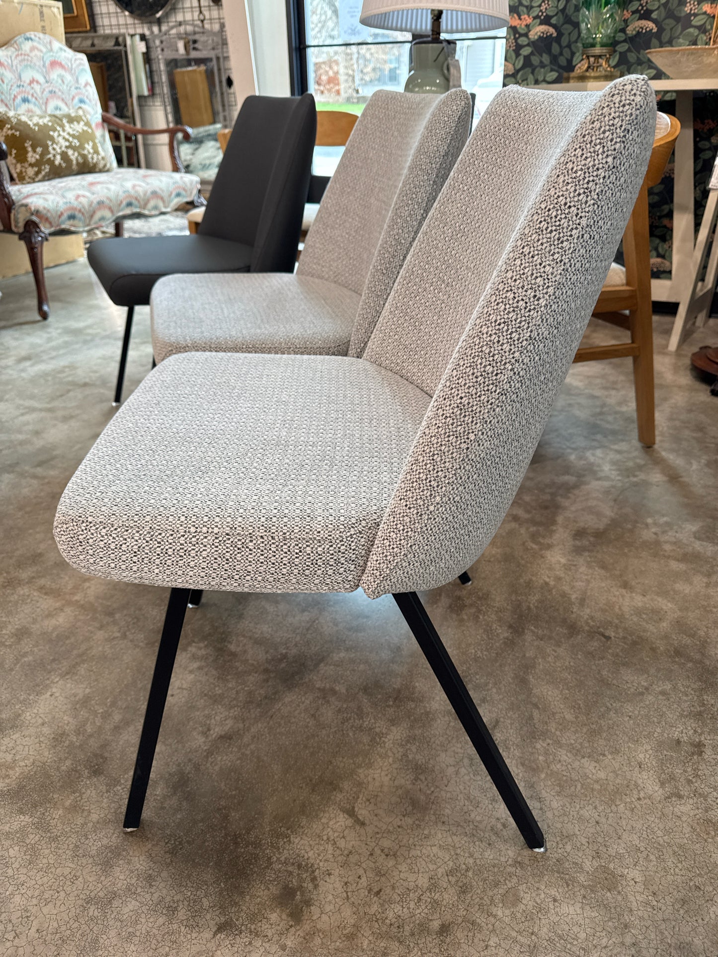 Pair of Trica Upholstered Dining Chairs - Neutral Colorway (New)