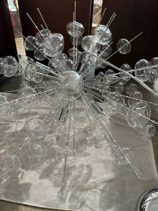 6-Light Bubble Glass Starburst Chandelier (32" x 21")