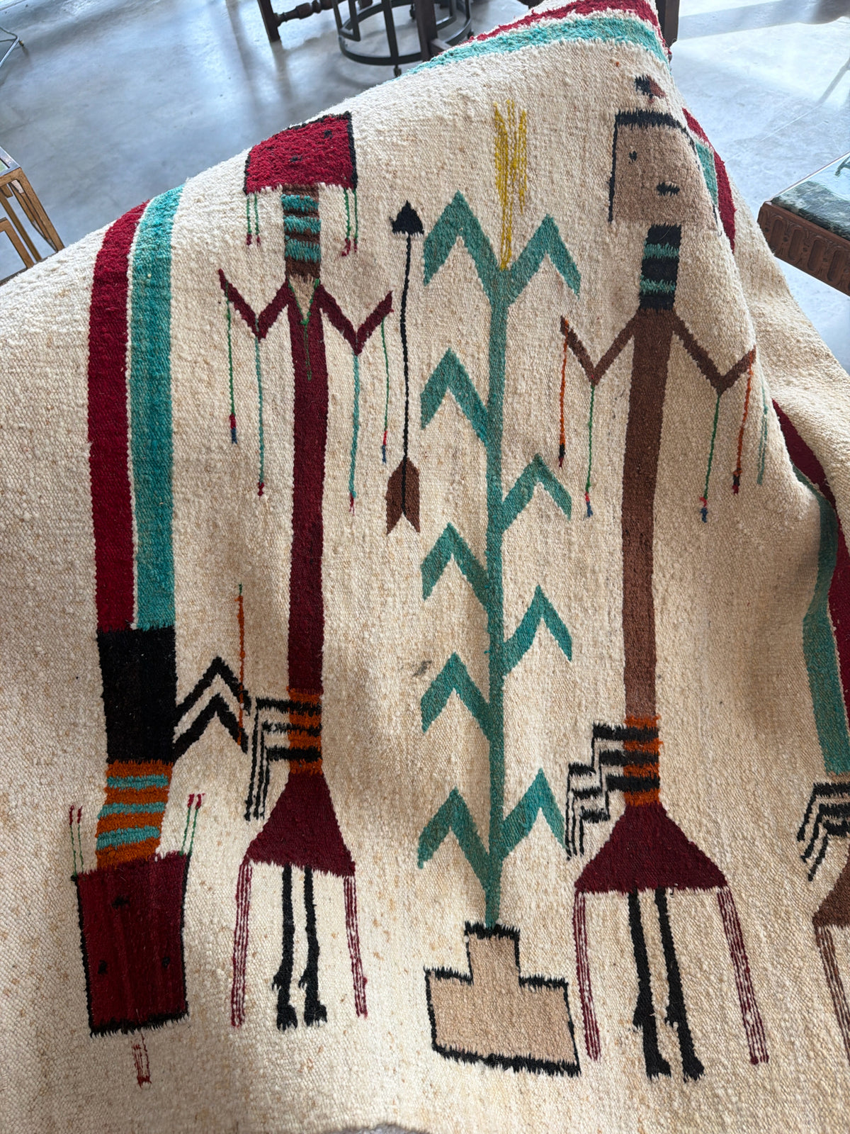 Vintage Navajo Rug "Yei Bei Chie" 32 x 38