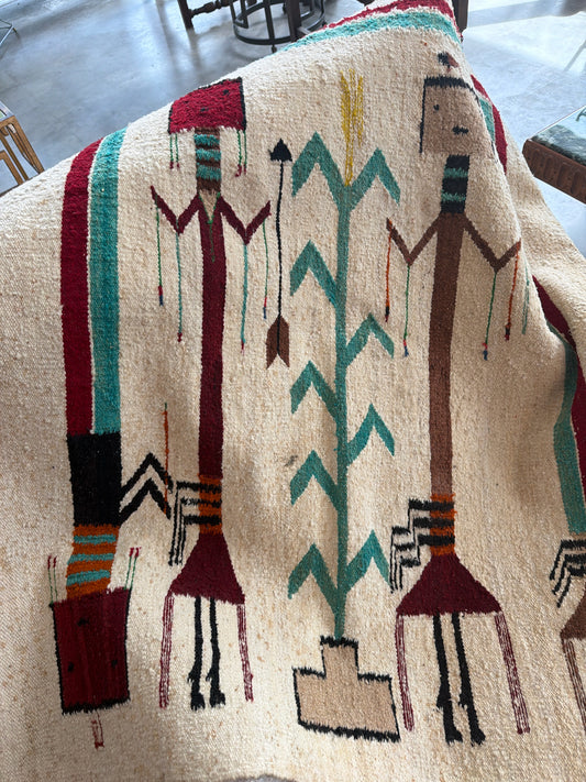 Vintage Navajo Rug "Yei Bei Chie" 32 x 38