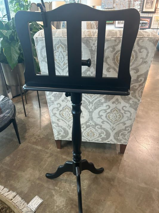 Black Painted Wood Music Stand