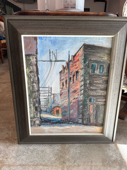 Original Oil of Contemporary Street Scene by Paul Bushnell (signed, 22x26")