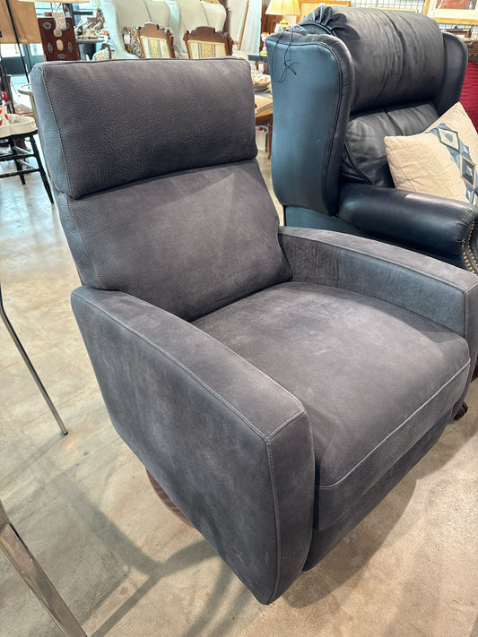 Elliot Gray Suede Recliner