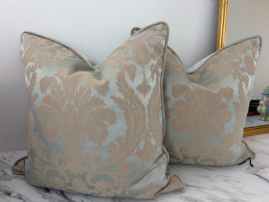 New/Custom Pair Damask/Velvet -PB Down Inserts