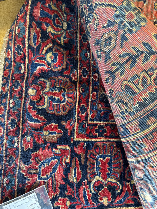 Vintage Persian Rug (Blue, Red) 7x9