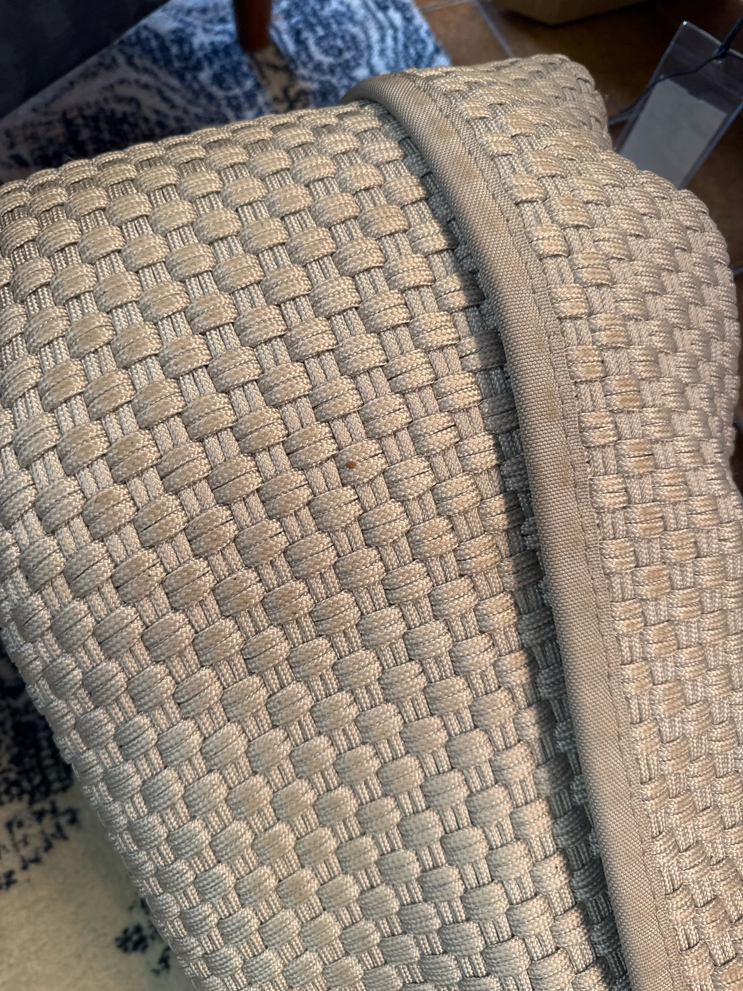 Paola Lenti Basket Weave Grey Outdoor Rug  116"x 116"