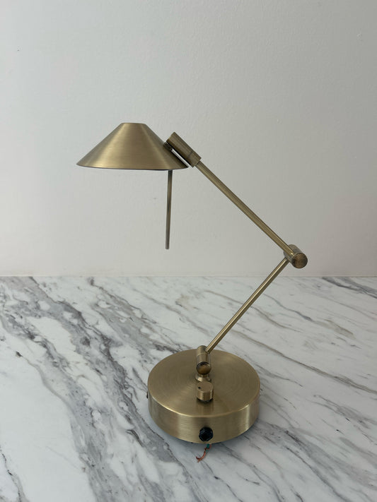 NIB George Kovaes Swing Arm Wall Sconce Honey Gold