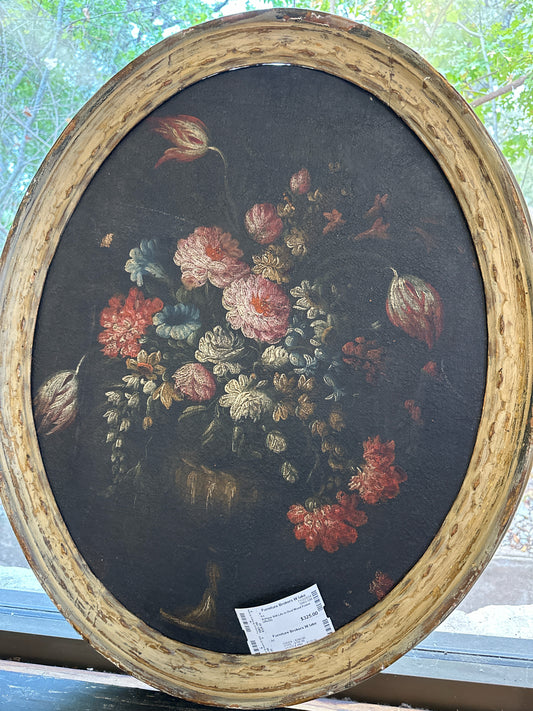 Antique Still Life in Oval Wood Frame  (26x22)