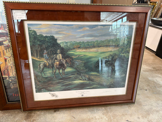 The 13th @ Fazio Canyons BC Country Club Sign/Numb Print Wood Frame 39 x 32