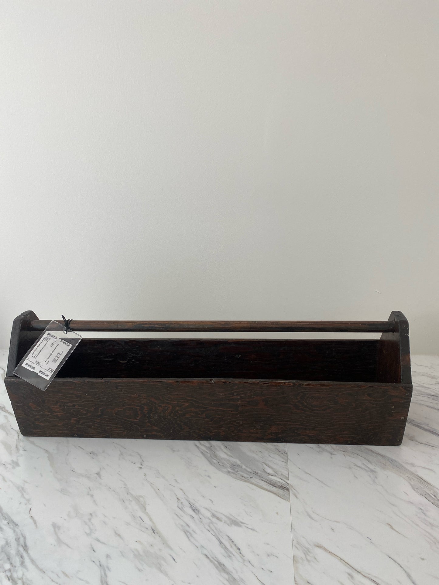 Antique Dark Wood Carpenter's Caddy
