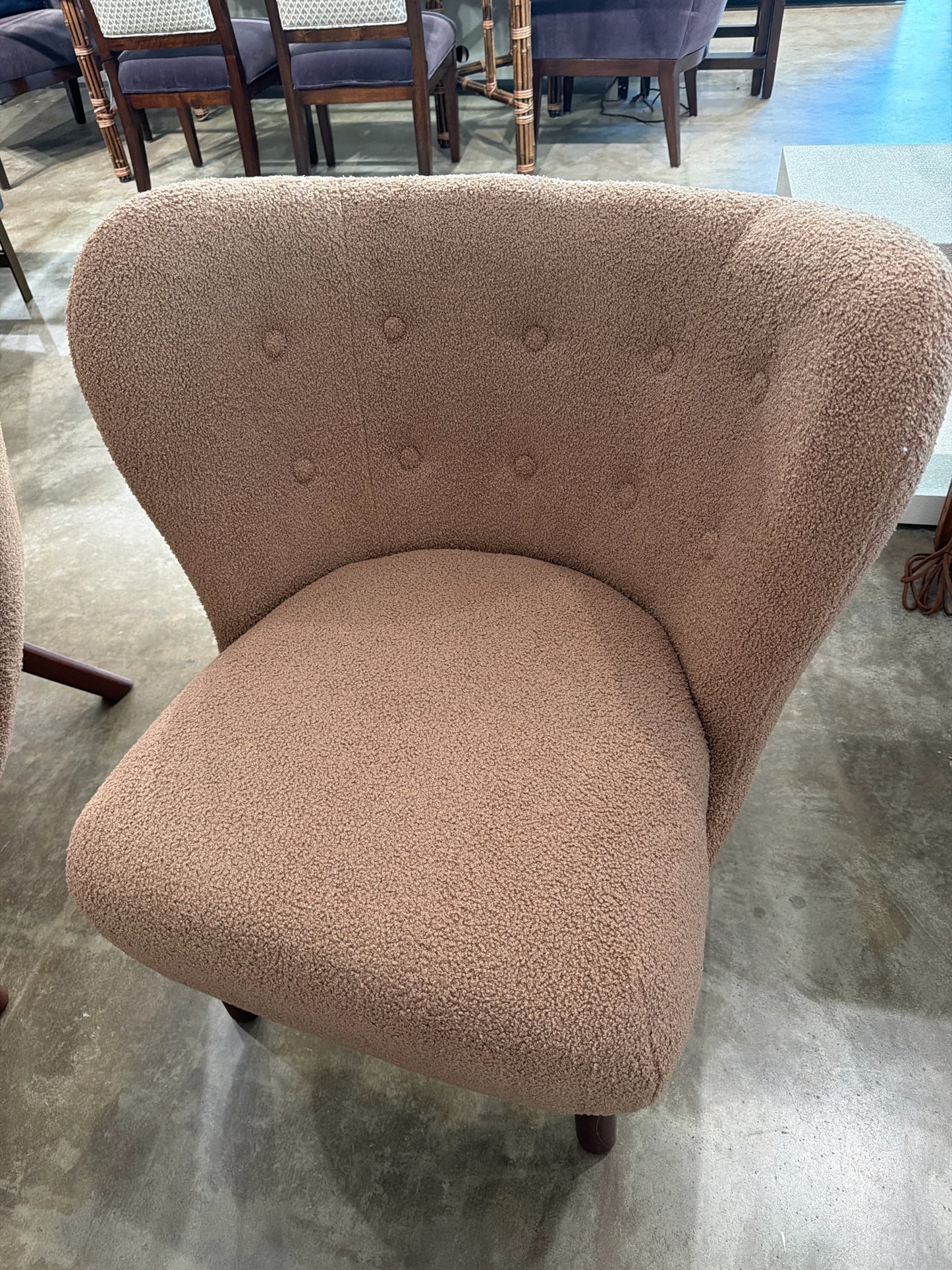 Brown Boucle Chair