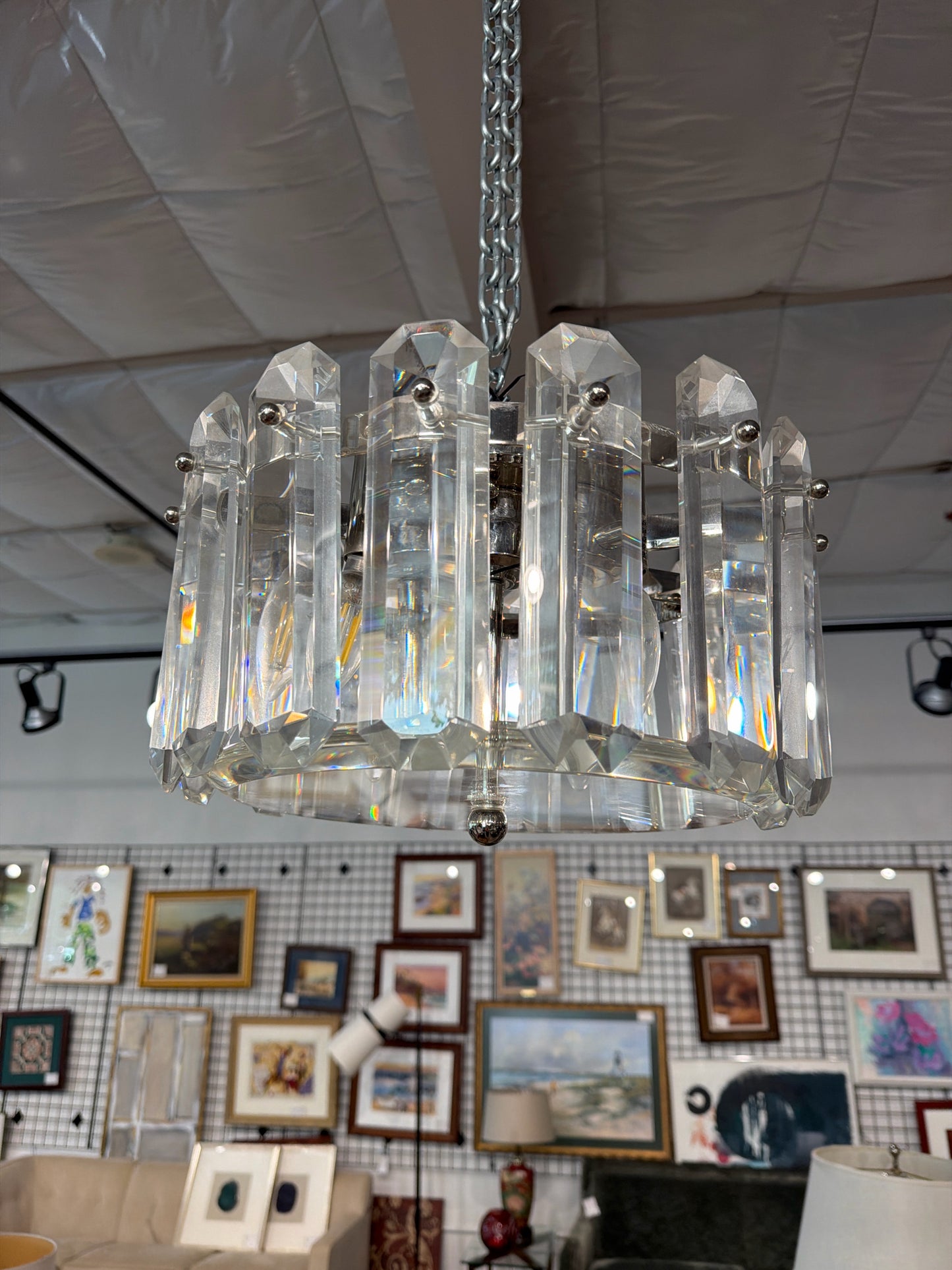 RH Bonnington Small Glass/Polished Nickel Flush Mount