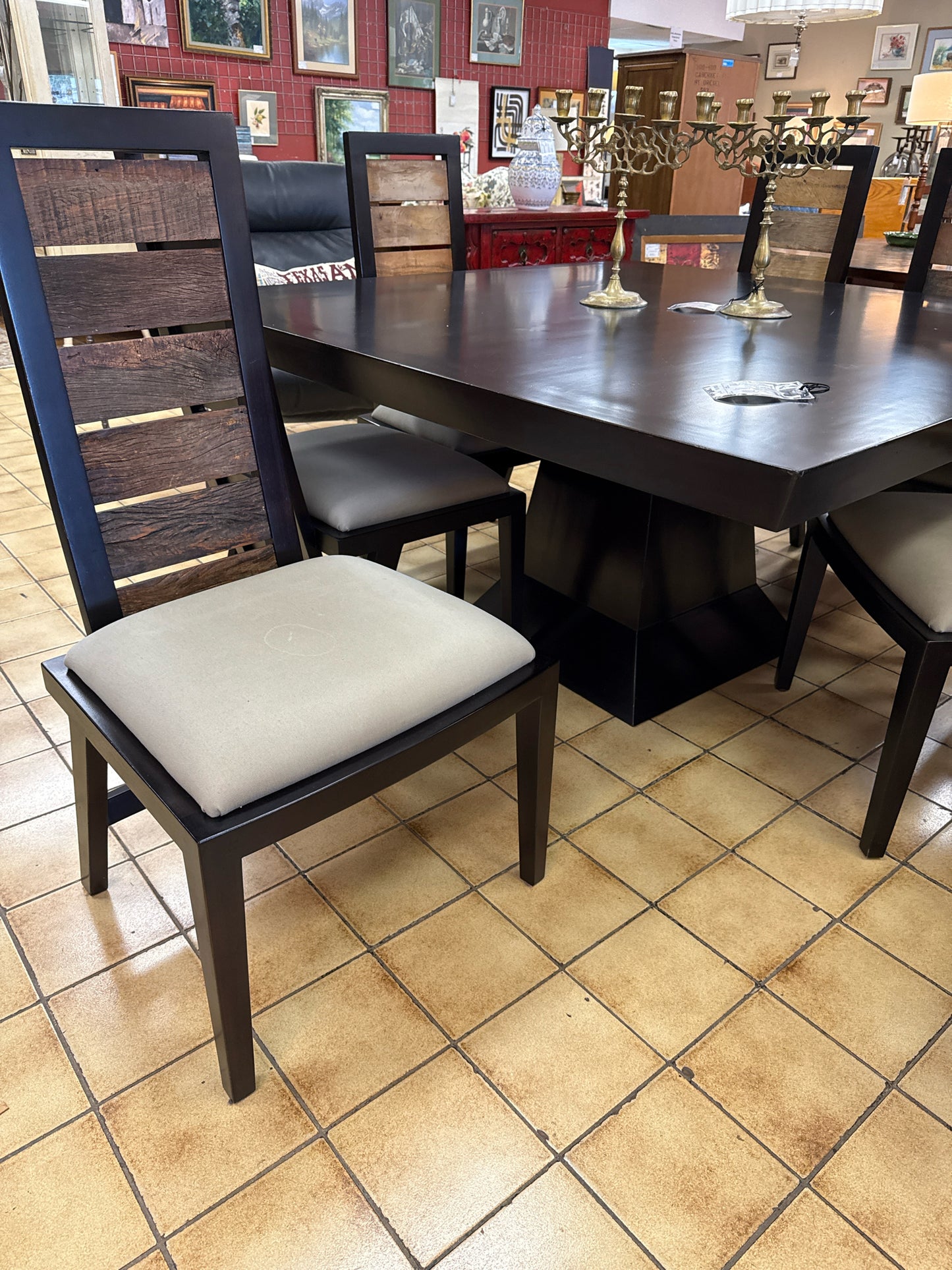 Environment - Square Dining Table and 6 Chairs