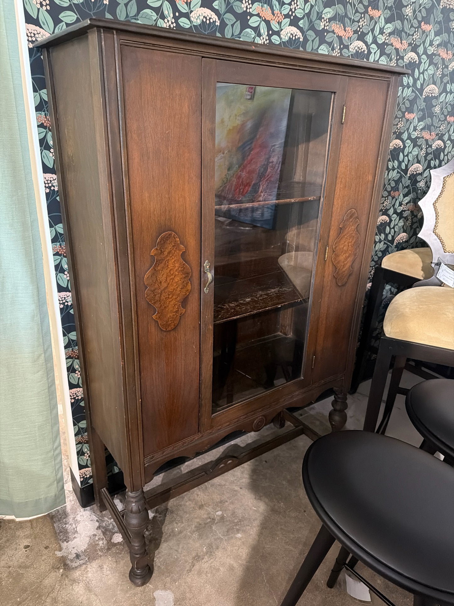 Antique Curio/Display Cabinet w/ 2 Shelves