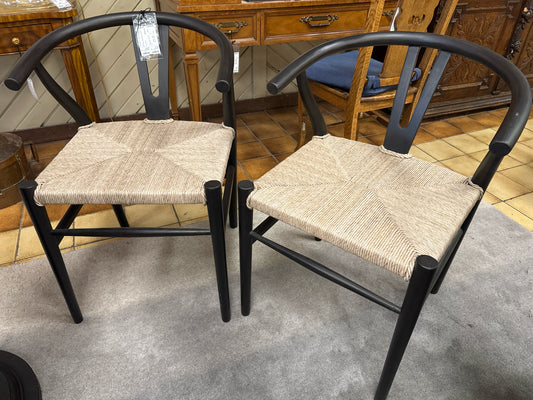 Pair of Black C&B Wishbone Chairs