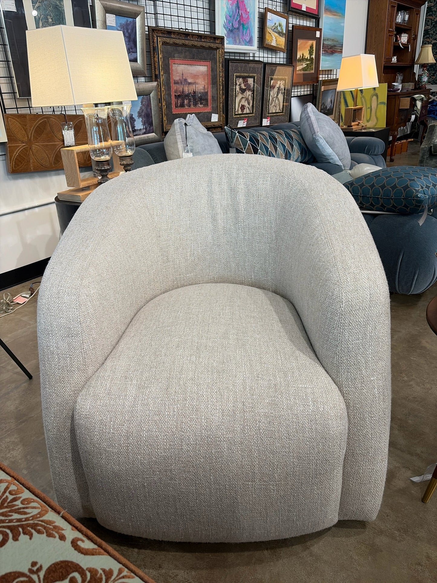 Verellen Theo Chair in Flax- NEW- 31w X 37d X 31h