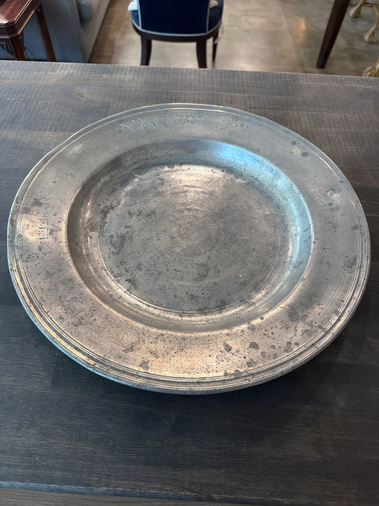 1700's Pewter Bowl/Platter- German-?-