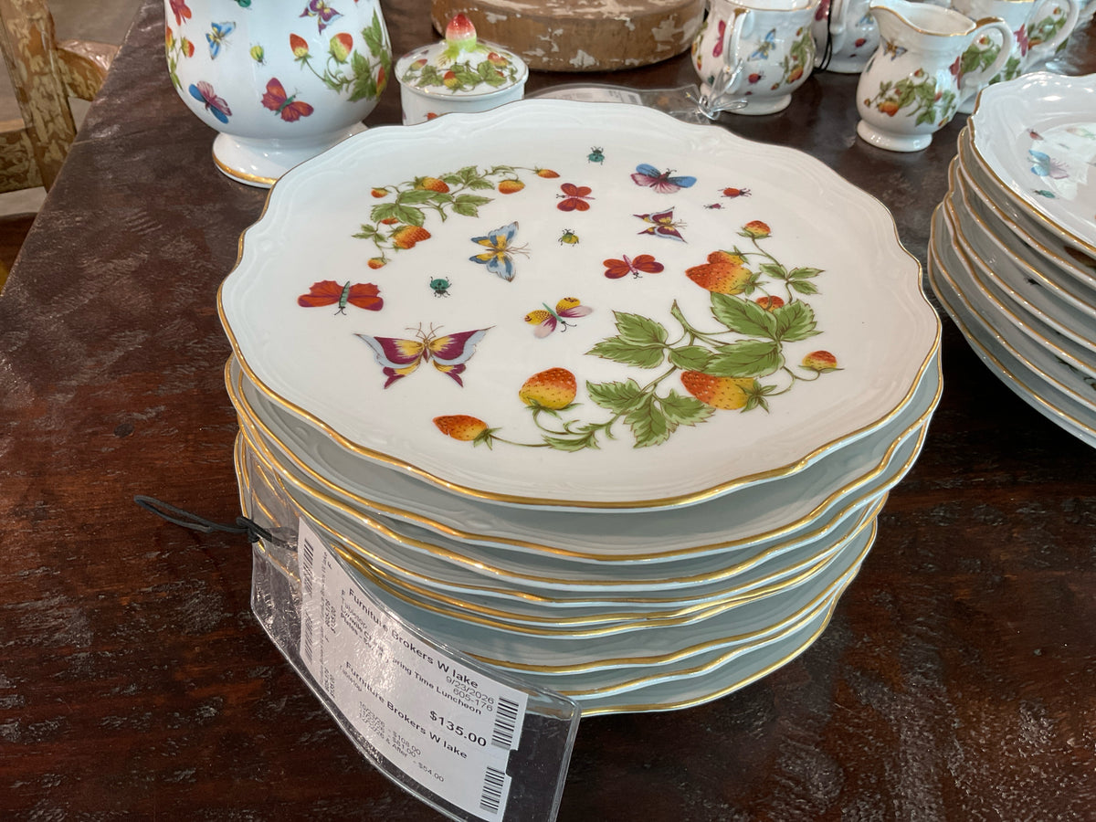 Lenwile China, Spring Time Luncheon Plates - Set of 9