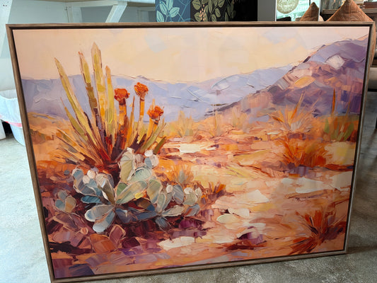 Canvas Artwork - Cactus Landscape  31H x 41W