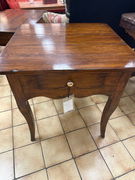 Wood Plank Side Table w/ 1 Drawer