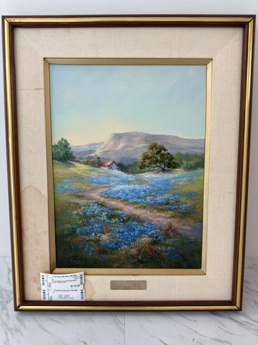 "Texas Spring" Jane Rushing Wood Frame 17.5w X 21.5h