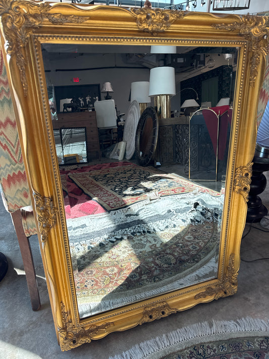 Carolina Beveled Mirror with Gold Ornate Frame (30 1/2" x 42 1/2")