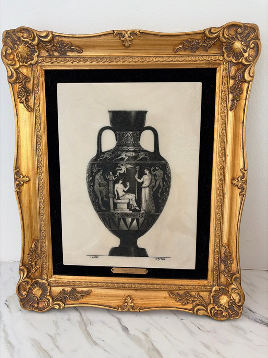 1990's Reproduction Engravings by Henry Moses Greek Vase #17 Numbered 118/750