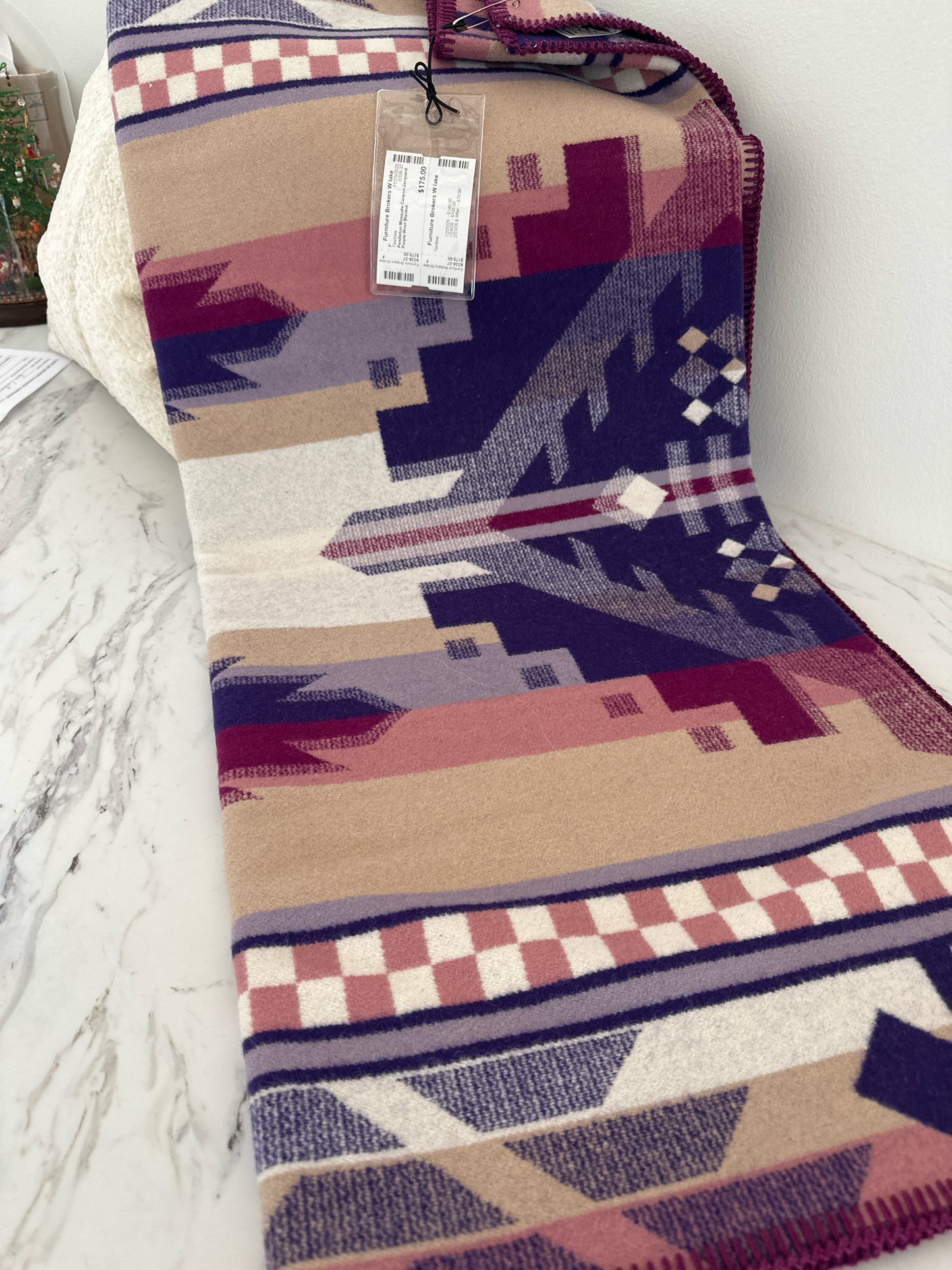 Pendleton Mesquite Canyon Jacquard Purple Wool Blanket