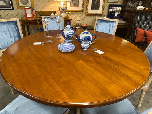 Pedestal  62 " Round Wood Dining Table