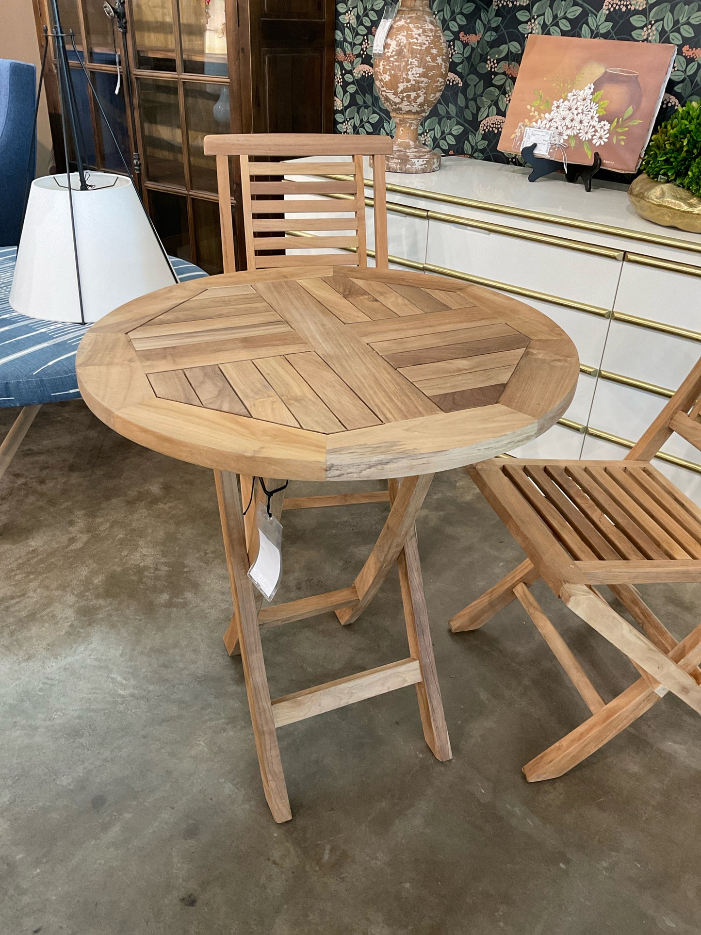 Marie Albert Round Folding Table 35" Dia