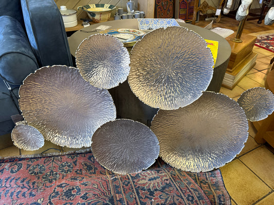 Silver Wall Cluster on a Metal Hanger