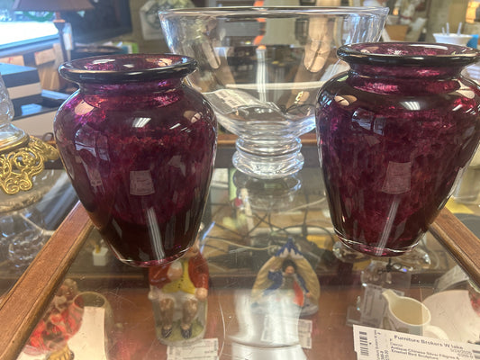 PAIR-Art Glass Vases