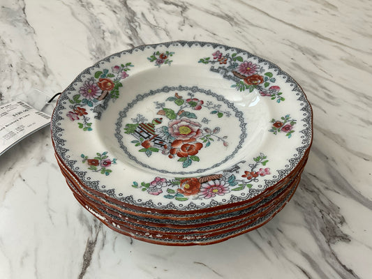 Ashworth Brothers, Hanley Chinese Rose Patter, Set of 6 Bowls
