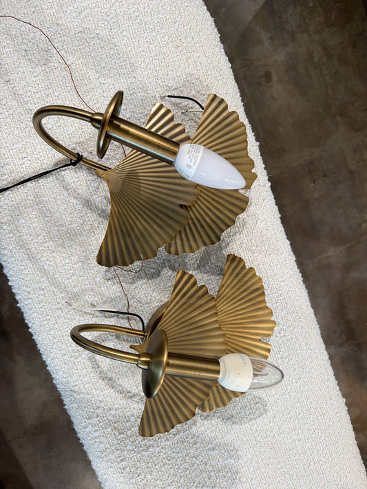 PAIR Ballard Design "Aberdeen" Fan Wall Sconces