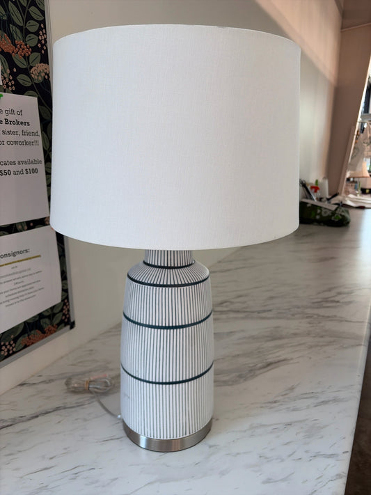 Uttermost Nautica Lamp Blue/White w/White Shade