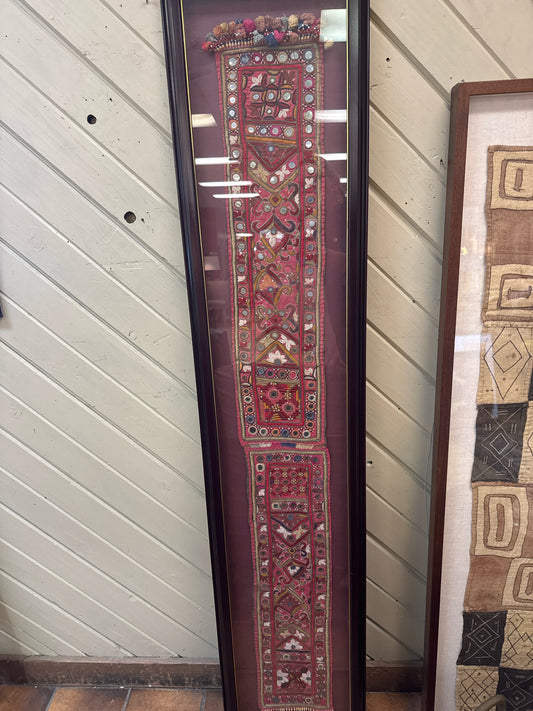 Turkish Runner In Mahogany Frame 13x62