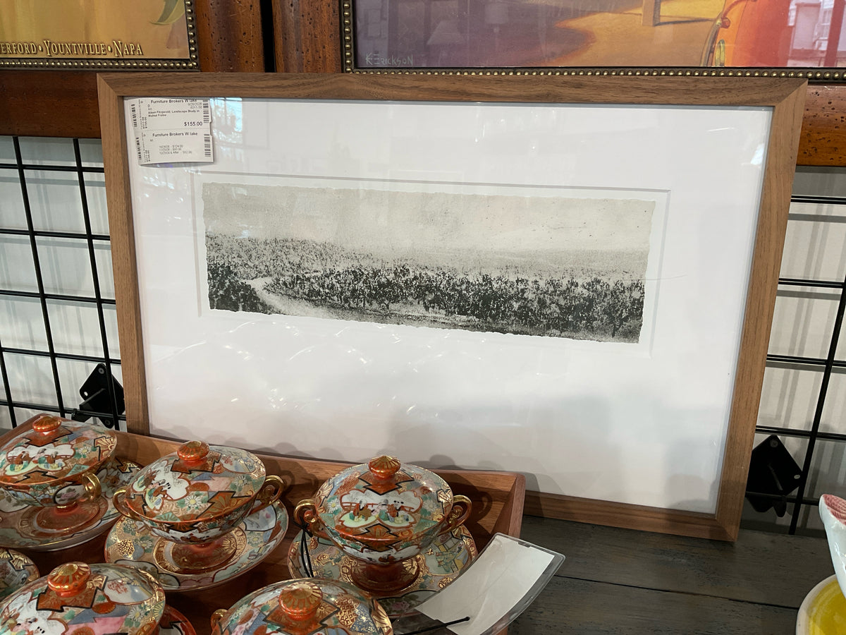 Aileen Fitzgerald, Landscape Study in Walnut Frame