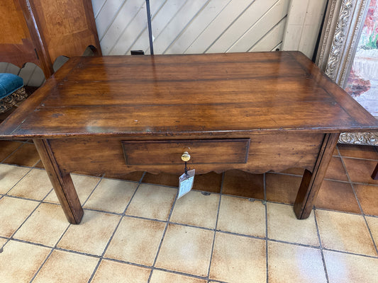 Wood Plank Coffee Table w/ 1 Drawer